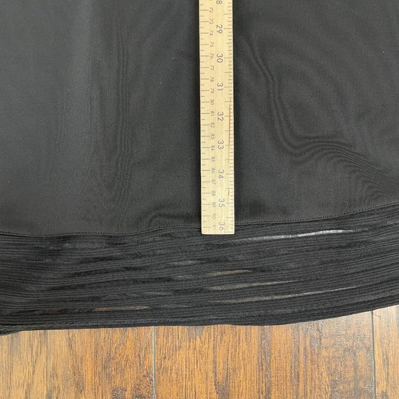 City Chic Dress Medium Women's 18 Black Mesh Inset Illusion Keyhole Sleeveless - Picture 9 of 11